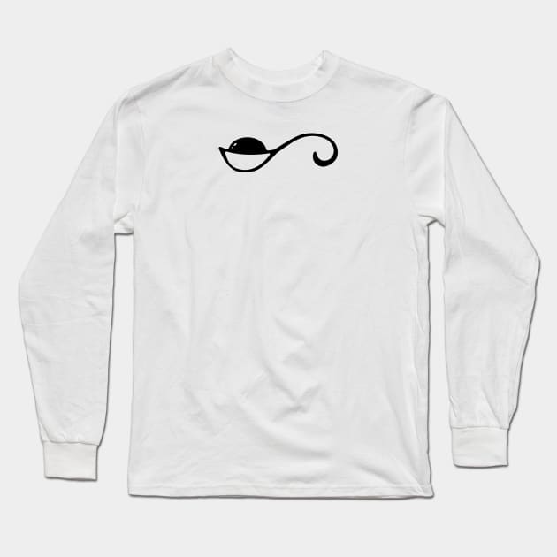 Sherbert Spoon • On White Long Sleeve T-Shirt by Black Sherbert